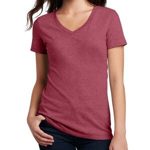 Heathered Red V-neck Women's Fitted District tee